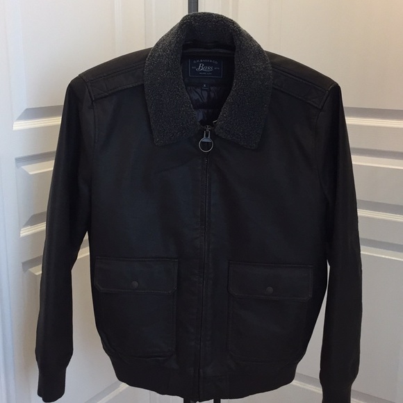 GH Bass & Co Vegan-Leather Bomber Jacket/New - Picture 3 of 7